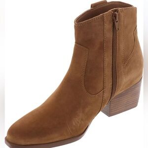 Seychelles upside cognac soft suede leather western style bootie new 9